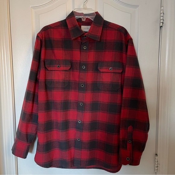 Jachs Button Up Shirt - Red/Gray Plaid. Mens: Large. - Picture 2 of 7